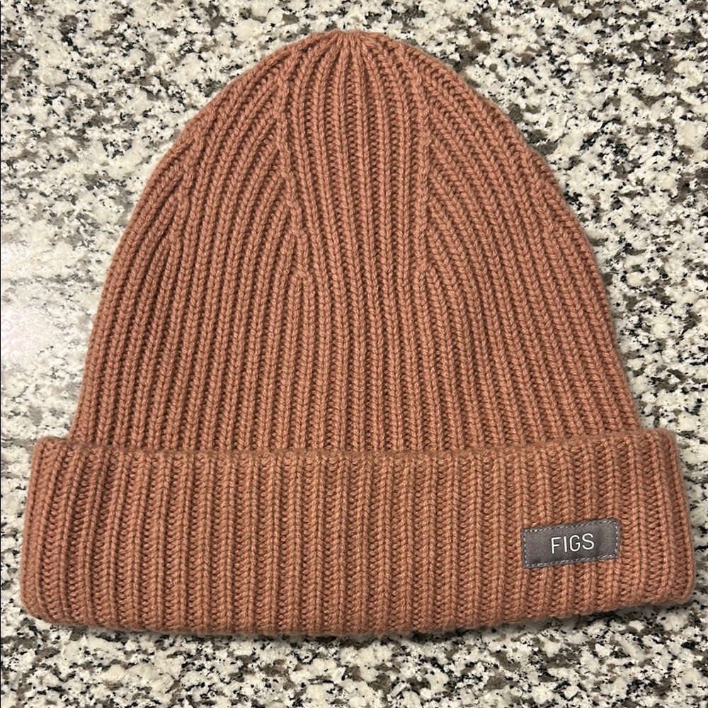 Figs Mauve Knit Beanie 100% Merino wool